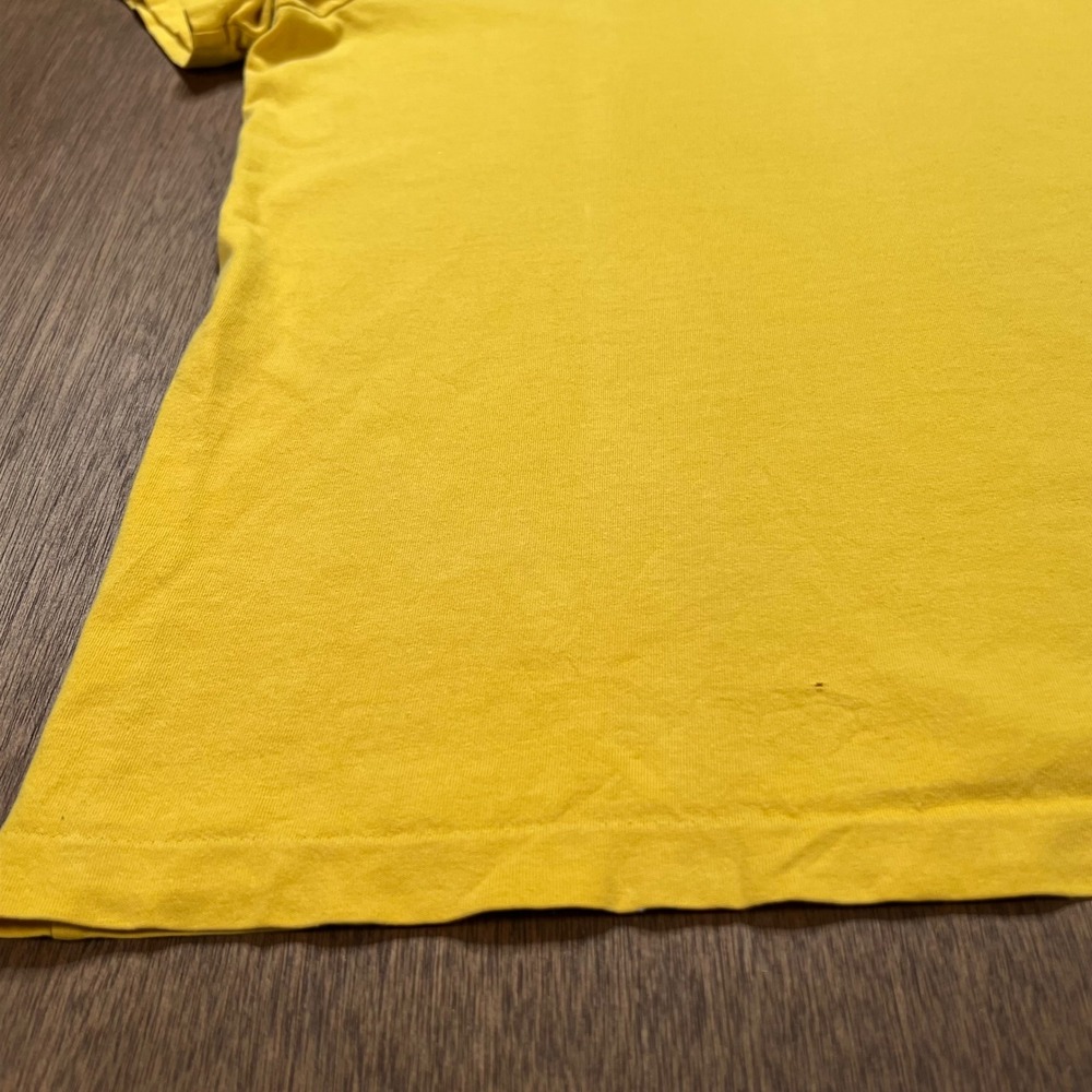 Retro Polo Ralph Lauren Classic Fit Jersey Pocket T-shirt Yellow Large L - Picture 5 of 9